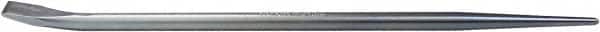 Mayhew - 15" OAL Straight Pry Bar - 1/2" Wide, Zinc Plated Steel - Exact Tooling