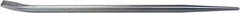 Mayhew - 15" OAL Straight Pry Bar - 1/2" Wide, Zinc Plated Steel - Exact Tooling