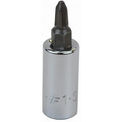 SK - Screwdriver & Drag Link Sockets - 3/8"DR #1 CHRM PHILLIPS SCRDRVR SCKT BIT - Exact Tooling