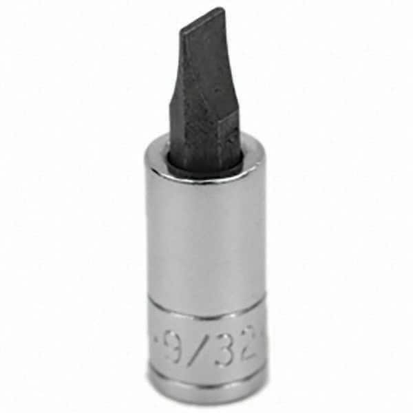 SK - Screwdriver & Drag Link Sockets - 3/8"DR 9/32" CHRM SLOTTED SCRDRVR SCKT BIT - Exact Tooling