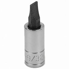 SK - Screwdriver & Drag Link Sockets - 3/8"DR 9/32" CHRM SLOTTED SCRDRVR SCKT BIT - Exact Tooling