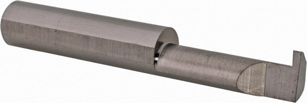 Scientific Cutting Tools - 0.063" Groove Width, 3/8" Min Hole Diam, 1" Max Hole Depth, Retaining Ring Grooving Tool - 0.11" Projection, 1-1/2" Shank Length, 2-1/2" OAL, Solid Carbide, Uncoated - Exact Tooling