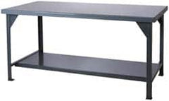 Durham - 48 Wide x 30" Deep x 34" High, Steel Workbench - Rounded Edge, Fixed Legs - Exact Tooling