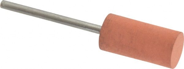 Value Collection - 10mm Max Diam x 20mm Long, Cylinder, Rubberized Point - Very Fine Grade, Ceramic, Mounted - Exact Tooling