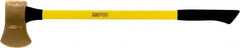 Ampco - 6 Lb Head Single Bit Axe - 36" OAL, 5" Long Blade, 36" Long Handle, Fiberglass Cushion Grip Handle, 8" Long Head - Exact Tooling