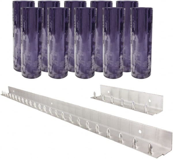 Aleco - 5' Door Width x 8' Door Height PVC Clear Smooth Strip Door Kit - Clear - Exact Tooling