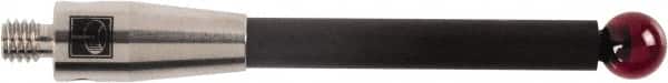Renishaw - 0.24 Inch Ball Diameter, Carbon Fiber Stem, M4 Thread, Ruby Point Ball Tip CMM Stylus - 2.95 Inch Working Length, 0.18 Inch Stem Diameter, 1.97 Inch Overall Length - Exact Tooling