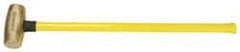 American Hammer - 10 Lb Head Nonsparking Hammer - 33" OAL, 30-1/2" Long Fiberglass Handle - Exact Tooling