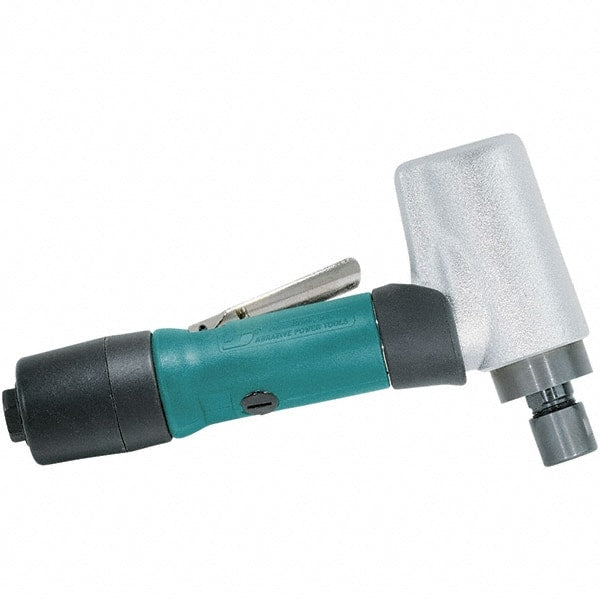 Dynabrade - 1/4" Collet, Angle Handle, Air Angle Die Grinder - 18,000 RPM, Rear Exhaust, 22.98 CFM, 0.5 hp, 90 psi, 1/4 NPT Inlet - Exact Tooling