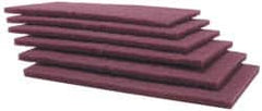 Norton - Very Fine Grade, Aluminum Oxide Hand Pad - Maroon, 6" Wide x 9" Long, Nonwoven - Exact Tooling