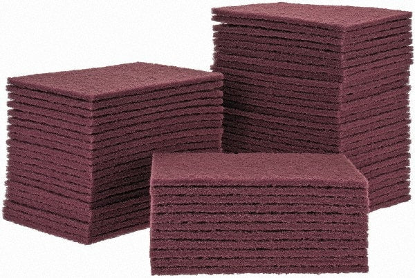 Merit Abrasives - Very Fine Grade, Aluminum Oxide Hand Pad - 6" Wide x 9" Long, Nonwoven - Exact Tooling