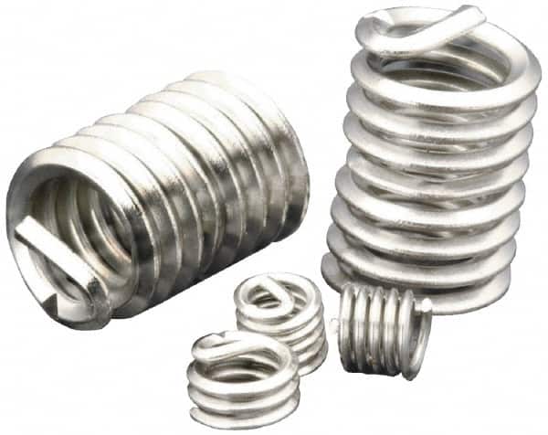 Heli-Coil - Single Insert, 7/8-9 UNC, 1D, Stainless Steel Screw Locking Insert - 6-1/4 Free Coils, 7/8 Inch Overall Length, 1.022 to 1.052 Inch Outside Diameter, with Tang, Bright Finish, 304 Material Grade - Exact Tooling