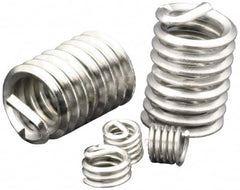 Heli-Coil - Single Insert, 7/8-9 UNC, 1D, Stainless Steel Screw Locking Insert - 6-1/4 Free Coils, 7/8 Inch Overall Length, 1.022 to 1.052 Inch Outside Diameter, with Tang, Bright Finish, 304 Material Grade - Exact Tooling