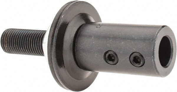 Value Collection - 3-1/2" Long x 1-5/8" Diam x 1/2-20 Thread Size Motor Arbor - 1-1/4" Max Wheel Width, Compatible with 1/2" Shaft Diam, 1/2" Hole Size - Exact Tooling
