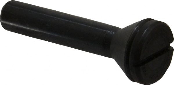 Value Collection - 1/4" Hole, Screw Lock Wheel Mandrel - 2" OAL, 1/4" Max Wheel Width, 3/8" Shank Diam - Exact Tooling
