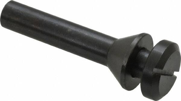 Value Collection - 3/8" Hole, Screw Lock Wheel Mandrel - 2" OAL, 1/2" Max Wheel Width, 3/8" Shank Diam - Exact Tooling