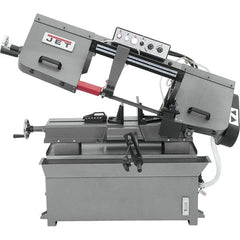 Jet - 9 x 16" Max Capacity, Manual Step Pulley Horizontal Bandsaw - 82, 132, 170 & 235 SFPM Blade Speed, 115/230 Volts, 45°, 1-1/2 hp, 1 Phase - Exact Tooling