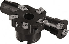 Seco - Arbor Hole Connection, 0.2028" Cutting Width, 0.2028" Depth of Cut, 63mm Cutter Diam, 0.8661" Hole Diam, Indexable Slotting Cutter - R335.15 Toolholder, R335.15-18 Insert, Right Hand Cutting Direction - Exact Tooling