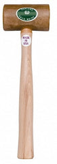 Garland - 1 Lb Head Weighted Rawhide Hammer - 12" Long Wood Handle - Exact Tooling