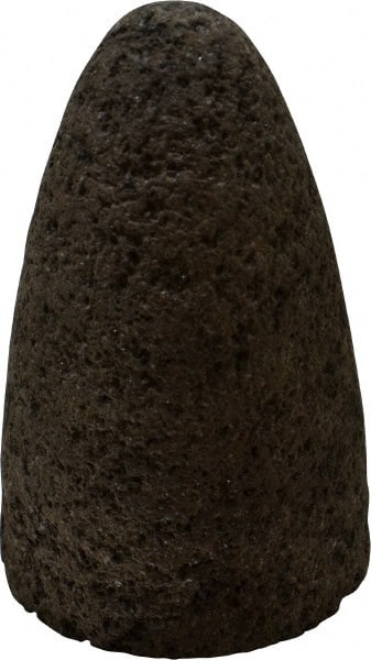 Norton - Type 16, 1-3/4" Max Diam, 3" Head Thickness, 24 Grit Cone - Aluminum Oxide, Very Coarse Grade, 5/8-11 Shank Thread - Exact Tooling