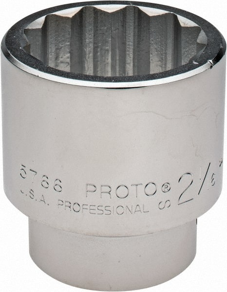 Proto - 2-1/16", 1" Drive, Standard Hand Socket - 12 Points, 3-1/2" OAL - Exact Tooling