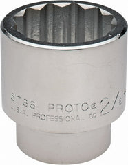 Proto - 2-1/16", 1" Drive, Standard Hand Socket - 12 Points, 3-1/2" OAL - Exact Tooling