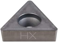 Seco - TCMT32.52 F2 Grade HX Carbide Turning Insert - Uncoated, 60° Triangle, 3/8" Inscr Circle, 5/32" Thick, 1/32" Corner Radius - Exact Tooling