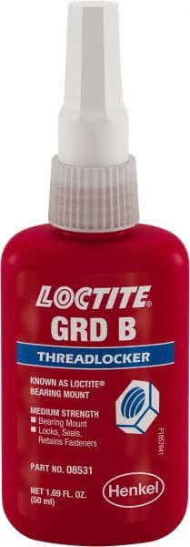 Loctite - 50 mL, Yellow, Medium Strength Liquid Threadlocker - Exact Tooling