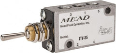 Mead - 1/8" NPT Inlet Light Touch Valve - Flip Toggle, 4 Way, Control - Exact Tooling