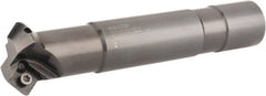 Seco - 45° Lead Angle, 1.55" Max Cut Diam, 1.039" Max Cut Diam, 5/8" Min Cut Diam, 0.2" Max Depth of Cut, Indexable Chamfer & Angle End Mill - 2 Inserts, SPMX 0903.. Insert Style, 4.33" OAL, Straight Shank - Exact Tooling