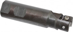 Seco - 1" Cut Diam, 0.59" Max Depth of Cut, 1" Shank Diam, 3.94" OAL, Indexable Square Shoulder End Mill - AP.. 1604 Inserts, Weldon Shank, 90° Lead Angle - Exact Tooling