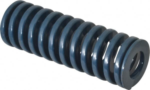 Dayton Lamina - 1-1/4" Hole Diam, 5/8" Rod Diam, 3-1/2" Free Length, Blue Die Spring - 34.2 Lb Max Deflection, 1.31" Max Deflection, Medium Duty - Exact Tooling