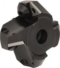 Seco - 2.95" Cut Diam, 3/4" Arbor Hole, 0.51" Max Depth of Cut, 45° Indexable Chamfer & Angle Face Mill - 4 Inserts, TP.. 43.. Insert, Right Hand Cut, 4 Flutes, Series R220.53 - Exact Tooling