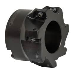 Seco - 7 Inserts, 3" Cut Diam, 1" Arbor Diam, 0.59" Max Depth of Cut, Indexable Square-Shoulder Face Mill - 0/90° Lead Angle, 1.97" High, AP.. 1604 Insert Compatibility - Exact Tooling