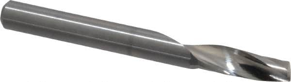 Onsrud - 1/4" Cutting Diam x 3/4" Length of Cut, 1 Flute, Upcut Spiral Router Bit - Uncoated, Right Hand Cut, Solid Carbide, 2-1/2" OAL x 1/4" Shank Diam, Single Edge, 21° Helix Angle - Exact Tooling