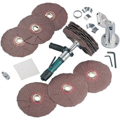 Dynabrade - 0.4 hp, 200-950 RPM Finishing Sander - 22 CFM Air Consumption, 6.21 bar Air Pressure, 1/4 NPT Inlet - Exact Tooling