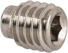 Value Collection - M5x0.80 Metric Coarse, 6mm OAL, Dog Point Set Screw - Grade 18-8 & Austenitic A2 Stainless Steel, 3.5mm Key - Exact Tooling