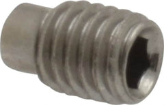 Value Collection - M5x0.80 Metric Coarse, 8mm OAL, Dog Point Set Screw - Grade 18-8 & Austenitic A2 Stainless Steel, 3.5mm Key - Exact Tooling