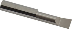 Accupro - 0.36" Min Bore Diam, 1.15" Max Bore Depth, 3/8 Shank Diam, Corner Radius Boring Bar - 0.005 to 0.008" Corner Radius, Right Hand Cut, Solid Carbide, Bright Finish - Exact Tooling
