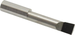 Accupro - 0.36" Min Bore Diam, 1-1/2" Max Bore Depth, 3/8 Shank Diam, Corner Radius Boring Bar - 0.005 to 0.008" Corner Radius, Right Hand Cut, Solid Carbide, Bright Finish - Exact Tooling