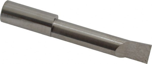 Accupro - 0.36" Min Bore Diam, 1.6" Max Bore Depth, 3/8 Shank Diam, Corner Radius Boring Bar - 0.005 to 0.008" Corner Radius, Right Hand Cut, Solid Carbide, Bright Finish - Exact Tooling