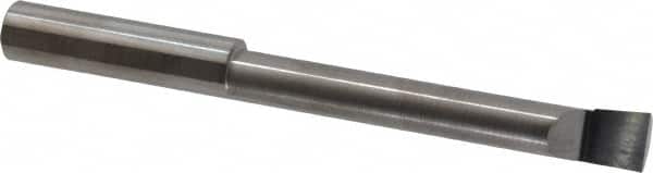 Accupro - 0.36" Min Bore Diam, 2-1/2" Max Bore Depth, 3/8 Shank Diam, Corner Radius Boring Bar - 0.005 to 0.008" Corner Radius, Right Hand Cut, Solid Carbide, Bright Finish - Exact Tooling