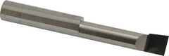 Accupro - 0.49" Min Bore Diam, 2" Max Bore Depth, 1/2 Shank Diam, Corner Radius Boring Bar - 0.005 to 0.008" Corner Radius, Right Hand Cut, Solid Carbide, Bright Finish - Exact Tooling