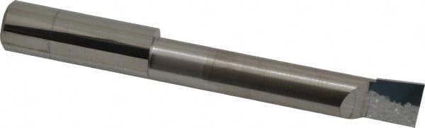 Accupro - 0.49" Min Bore Diam, 2-1/2" Max Bore Depth, 1/2 Shank Diam, Corner Radius Boring Bar - 0.005 to 0.008" Corner Radius, Right Hand Cut, Solid Carbide, Bright Finish - Exact Tooling