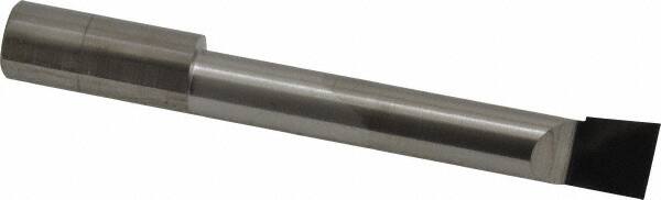 Accupro - 0.49" Min Bore Diam, 2-3/4" Max Bore Depth, 1/2 Shank Diam, Corner Radius Boring Bar - 0.005 to 0.008" Corner Radius, Right Hand Cut, Solid Carbide, Bright Finish - Exact Tooling