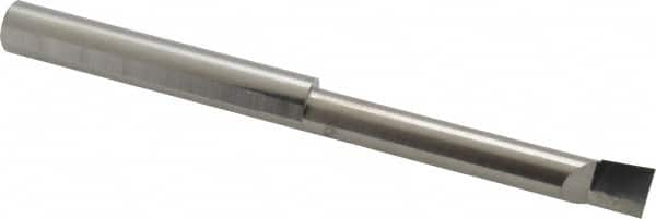 Accupro - 0.49" Min Bore Diam, 3" Max Bore Depth, 1/2 Shank Diam, Corner Radius Boring Bar - 0.005 to 0.008" Corner Radius, Right Hand Cut, Solid Carbide, Bright Finish - Exact Tooling