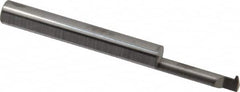 Accupro - 3/4" Cutting Depth, 16 Max TPI, 0.18" Diam, Acme Internal Thread, Solid Carbide, Single Point Threading Tool - Bright Finish, 2-1/2" OAL, 1/4" Shank Diam, 0.045" Projection from Edge, 29° Profile Angle - Exact Tooling