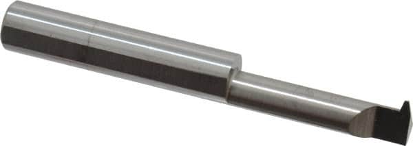 Accupro - 1" Cutting Depth, 12 Max TPI, 0.29" Diam, Acme Internal Thread, Solid Carbide, Single Point Threading Tool - Bright Finish, 2-1/2" OAL, 5/16" Shank Diam, 0.07" Projection from Edge, 29° Profile Angle - Exact Tooling