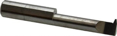Accupro - 1-1/4" Cutting Depth, 10 Max TPI, 0.36" Diam, Acme Internal Thread, Solid Carbide, Single Point Threading Tool - Bright Finish, 2-1/2" OAL, 3/8" Shank Diam, 0.085" Projection from Edge, 29° Profile Angle - Exact Tooling