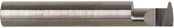Accupro - 3/4" Cutting Depth, 5 Max TPI, 0.49" Diam, Acme Internal Thread, Solid Carbide, Single Point Threading Tool - Bright Finish, 3" OAL, 1/2" Shank Diam, 0.13" Projection from Edge, 29° Profile Angle - Exact Tooling